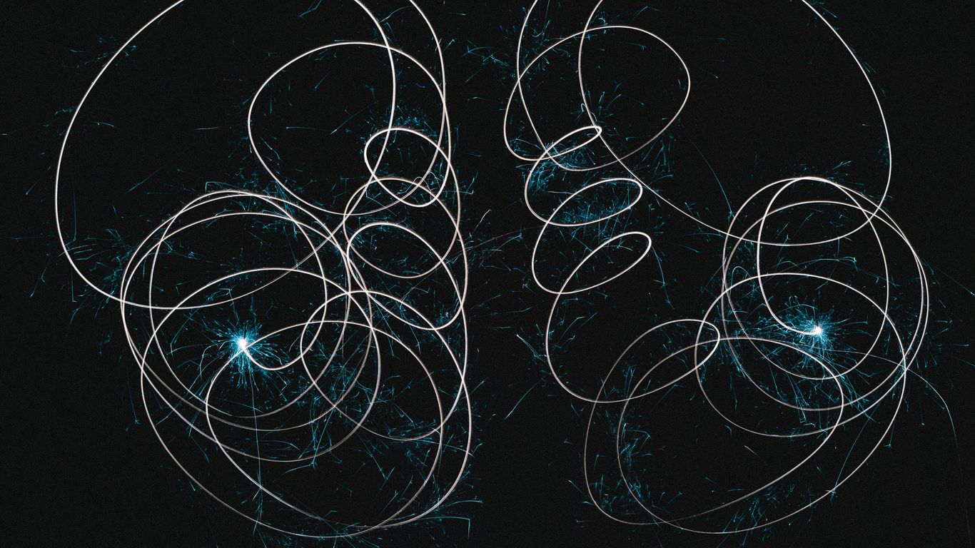 a black and white photo of a bunch of circles