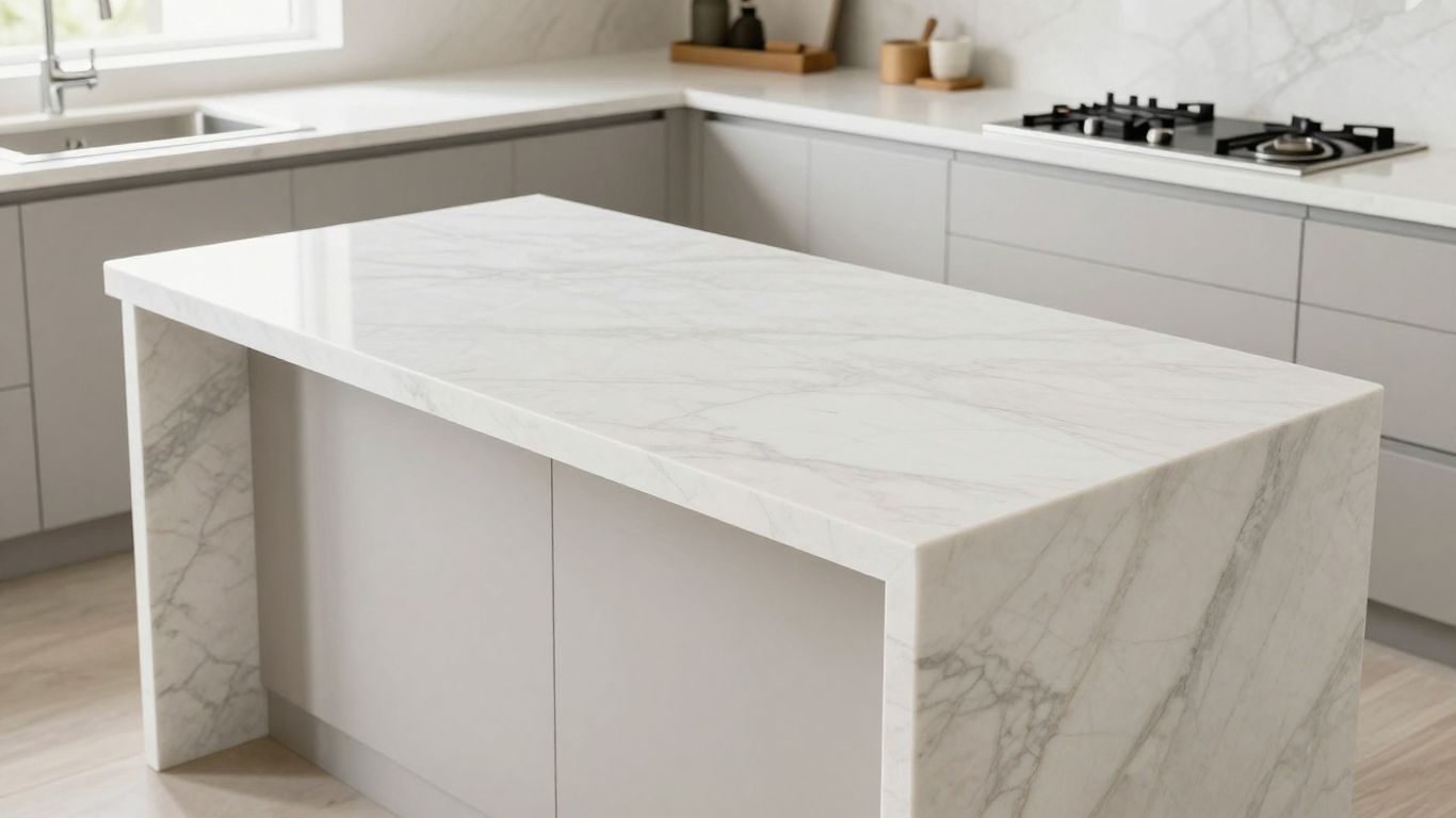 Taj Mahal quartzite kitchen worktops