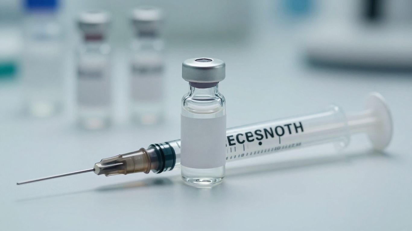 Testosterone cypionate vial and syringe