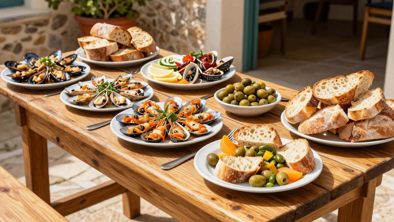 Hérault dishes on a rustic table