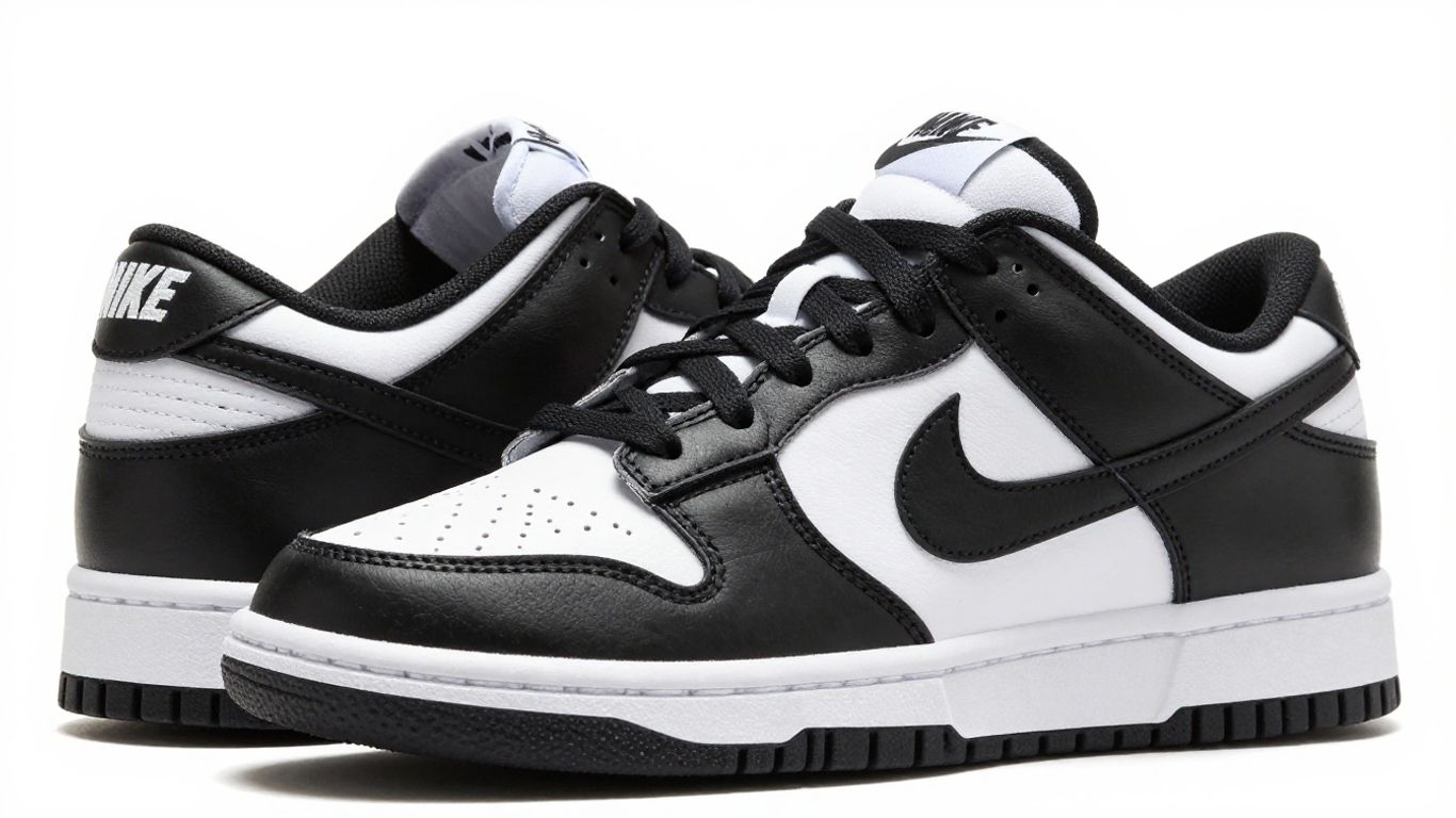 Pantofi sport Nike Dunk Panda eleganți.