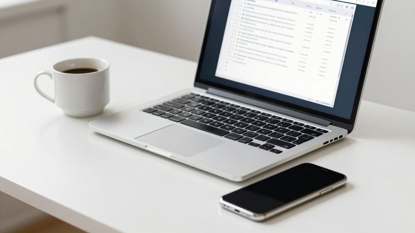 Superhuman email app interface on a laptop screen.