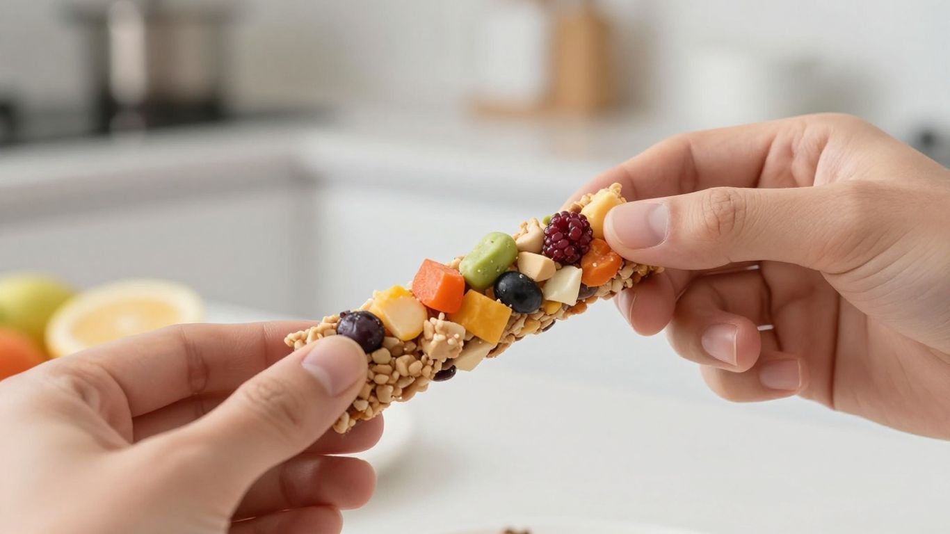 Healthy snack selection in a modern kitchen.
