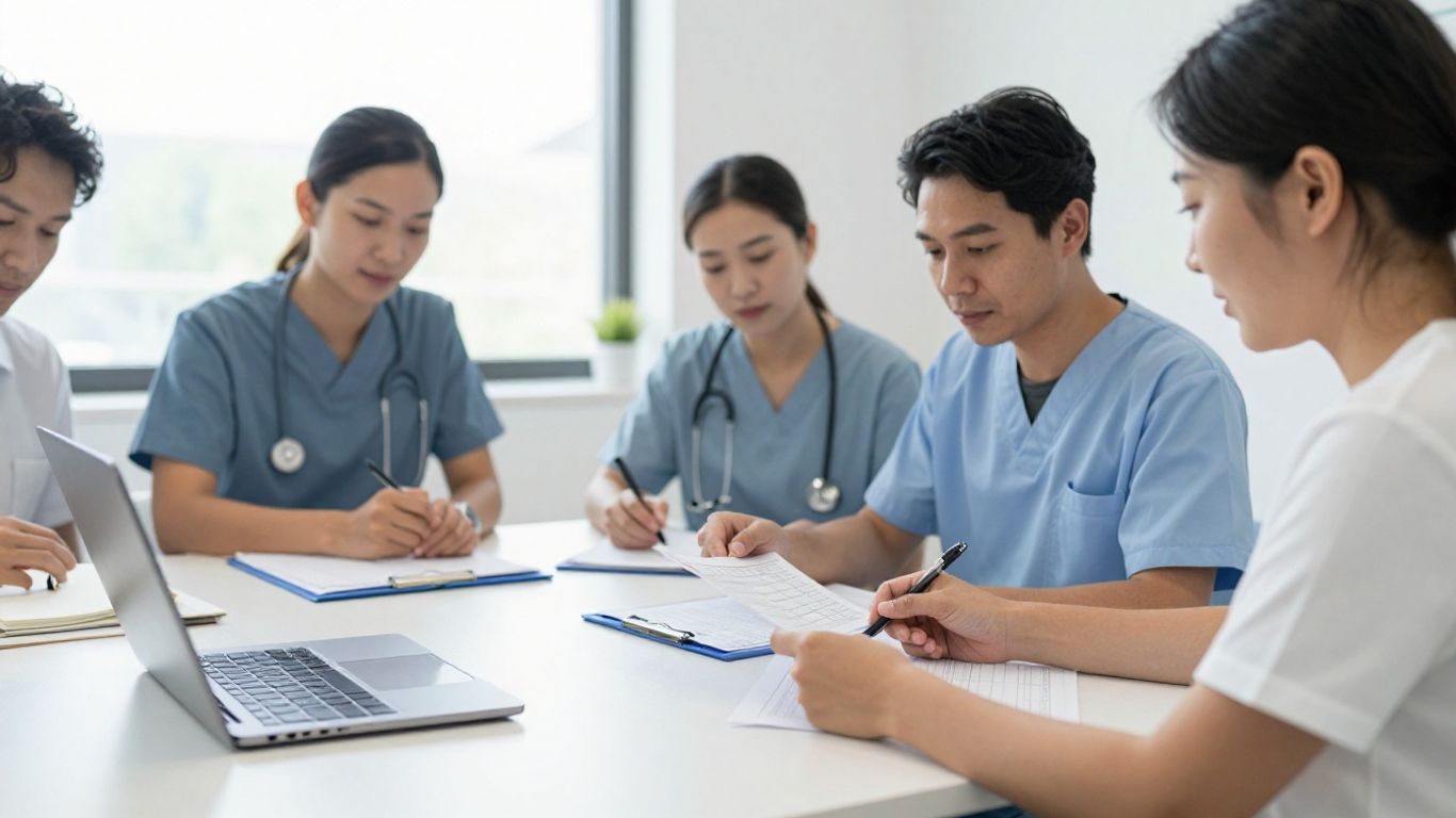 Billing workflow discussed by practice staff