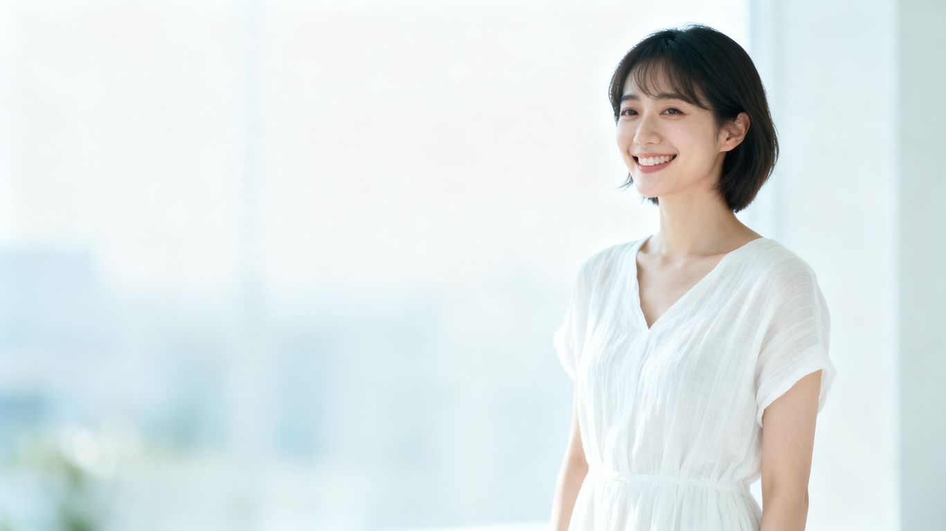 Femme en bonne santé souriante