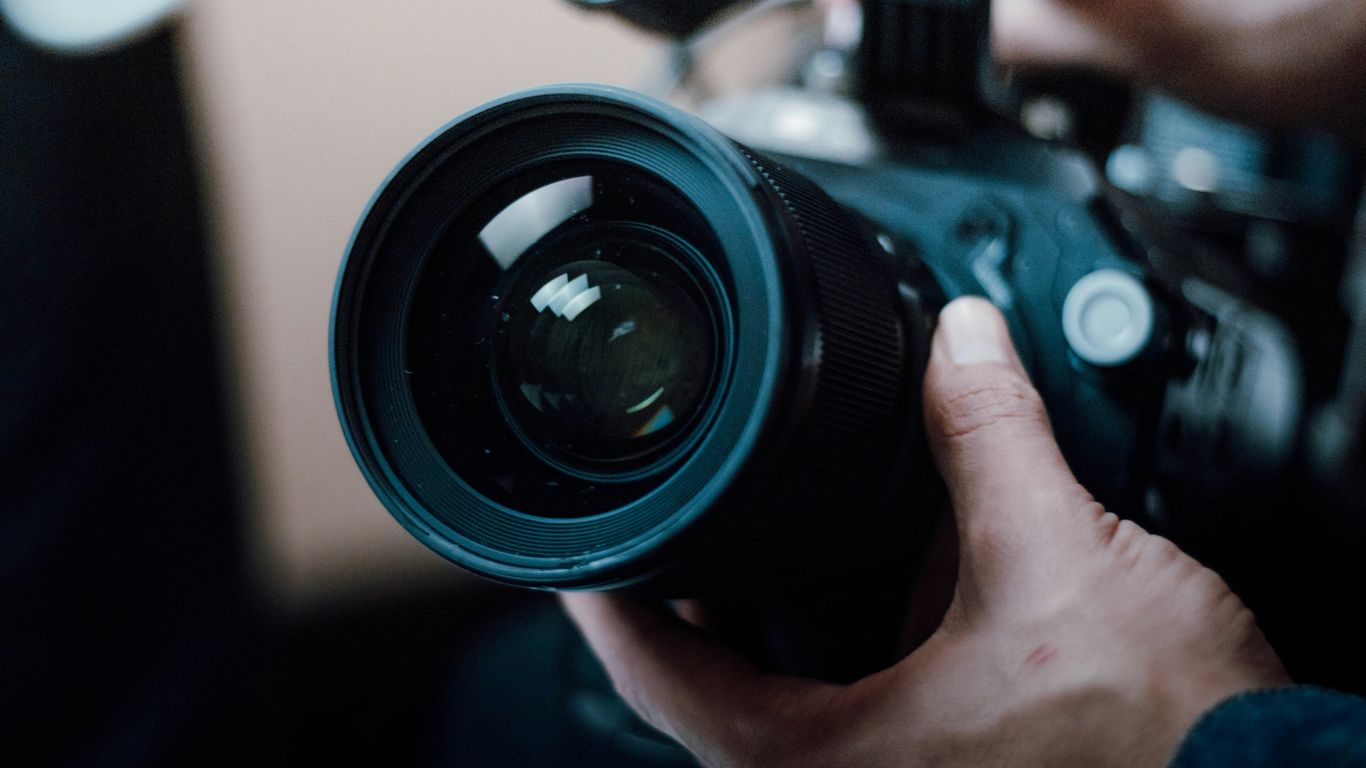 Cinematic camera setup for high-end corporate footage