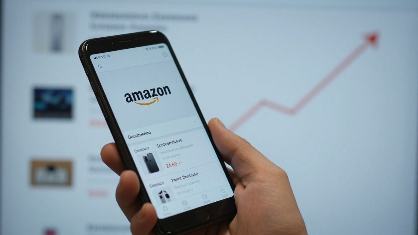 Amazon advertising growth strategy on a smartphone screen.