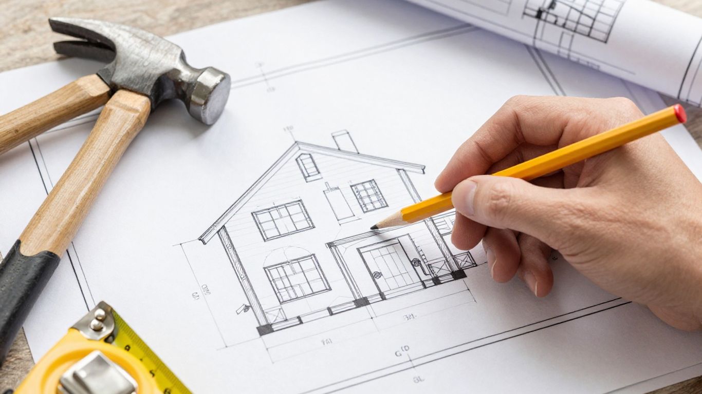 Roofing business plan blueprint with tools