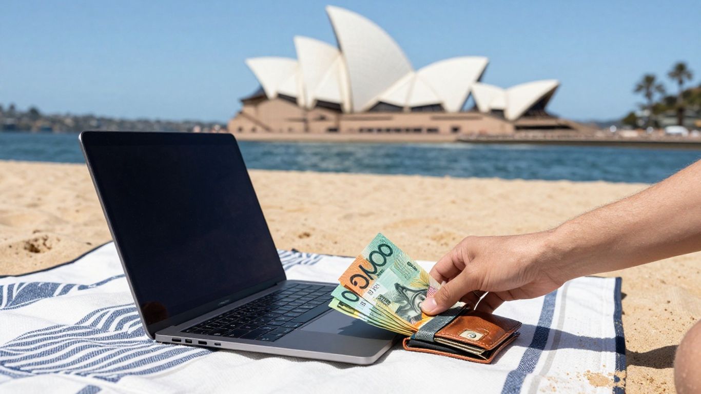 Earning money from home in Australia with cash.