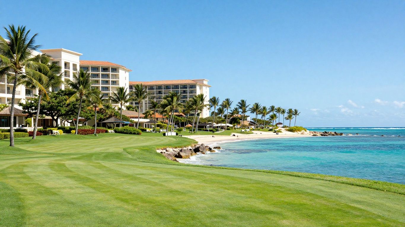 Wyndham Grand Rio Mar resort beach and golf course