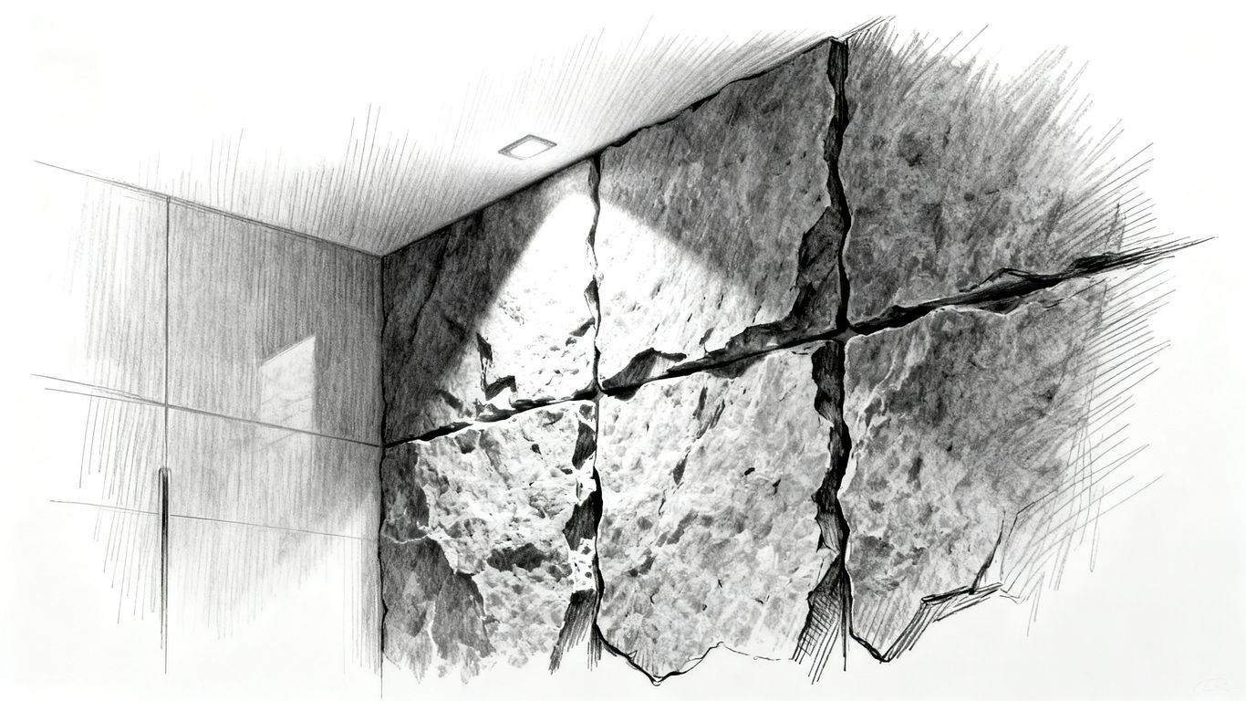 Decorative bathroom stone shower pattern