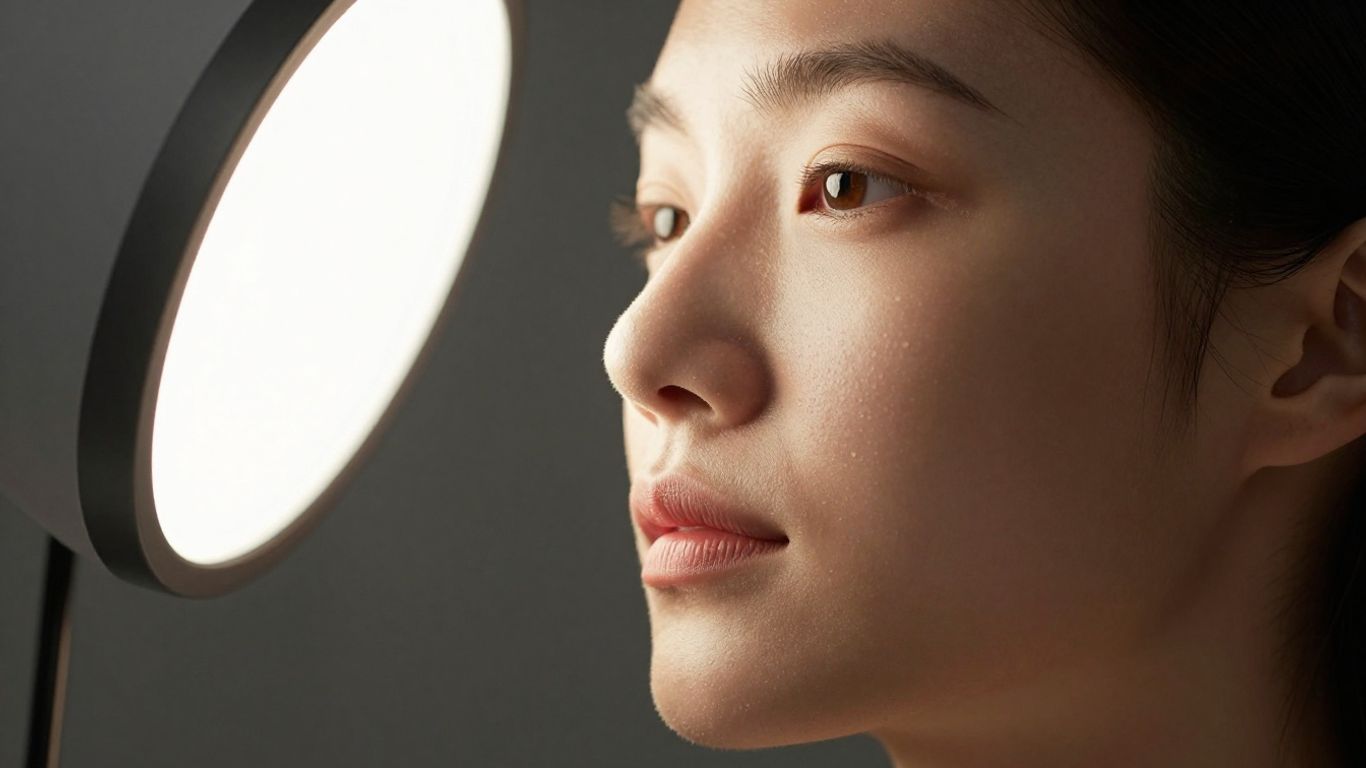 Haut wird von innovativem Licht bestrahlt