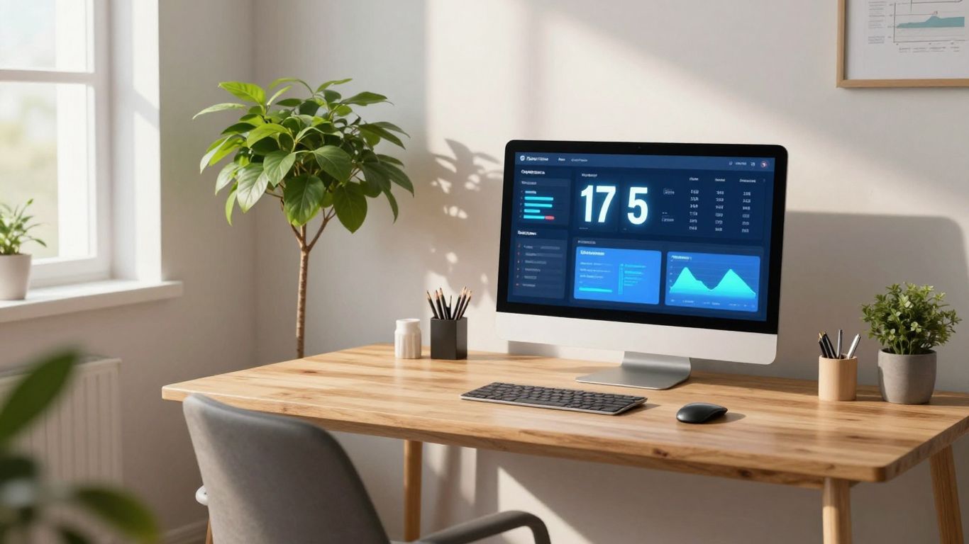 Interior view of modern digital health office