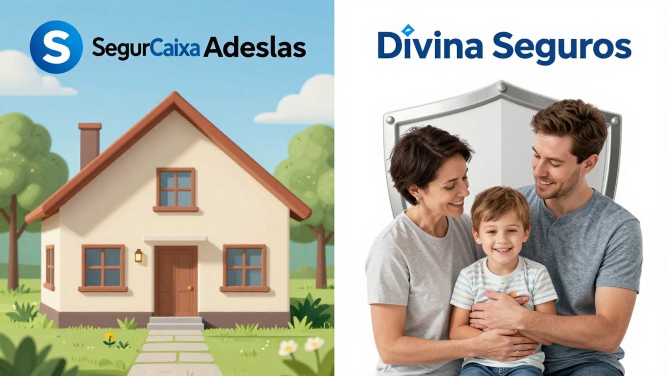 Comparativa de seguros de hogar: SegurCaixa Adeslas y Divina Seguros.