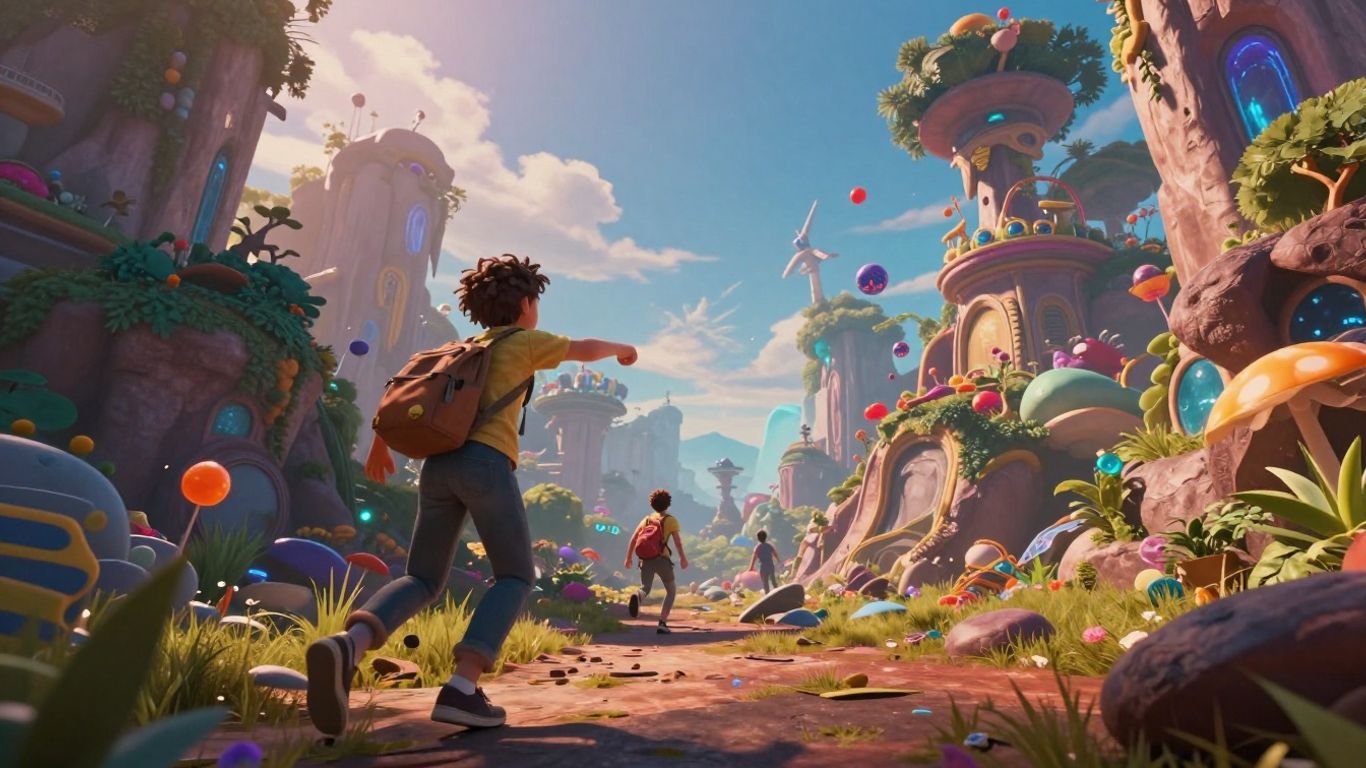 AI-generated video scene with vibrant colors and sharp details.