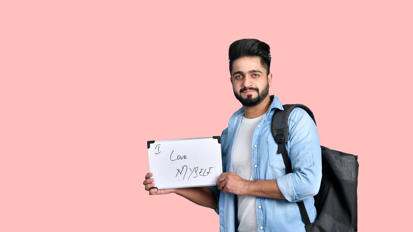 a person holding a sign