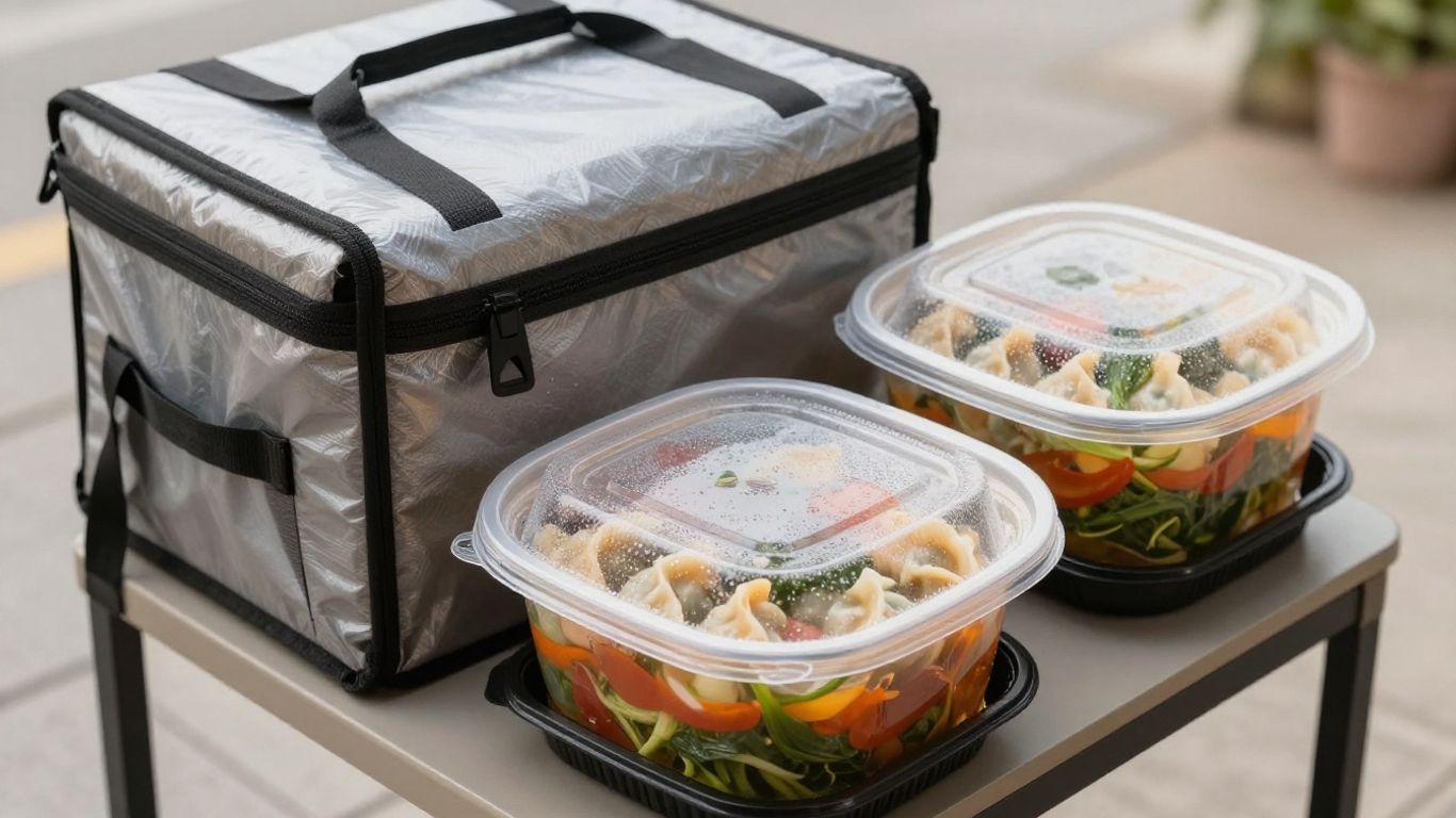 Fresh Chinese takeout containers ready for delivery