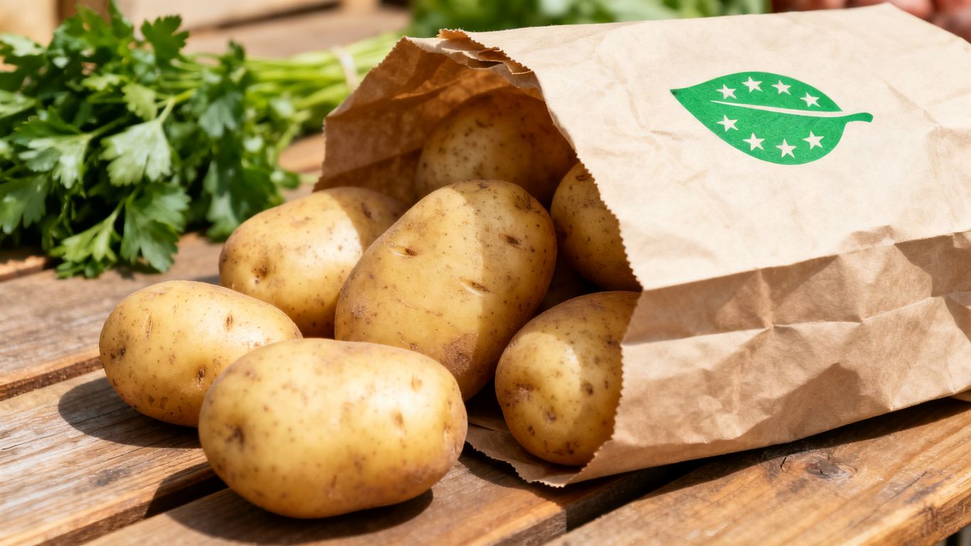 Biologische aardappelen met keurmerk