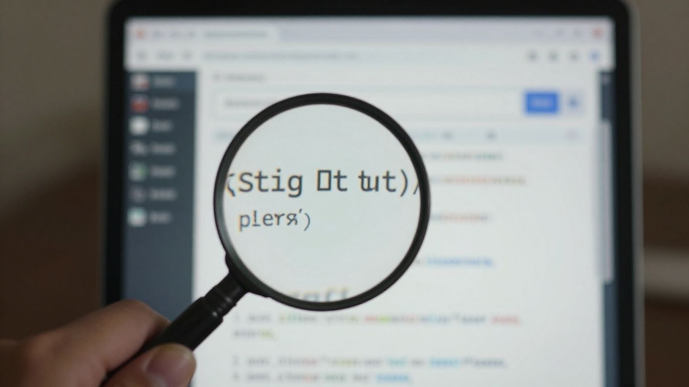 Computer screen with search results and code snippet.
