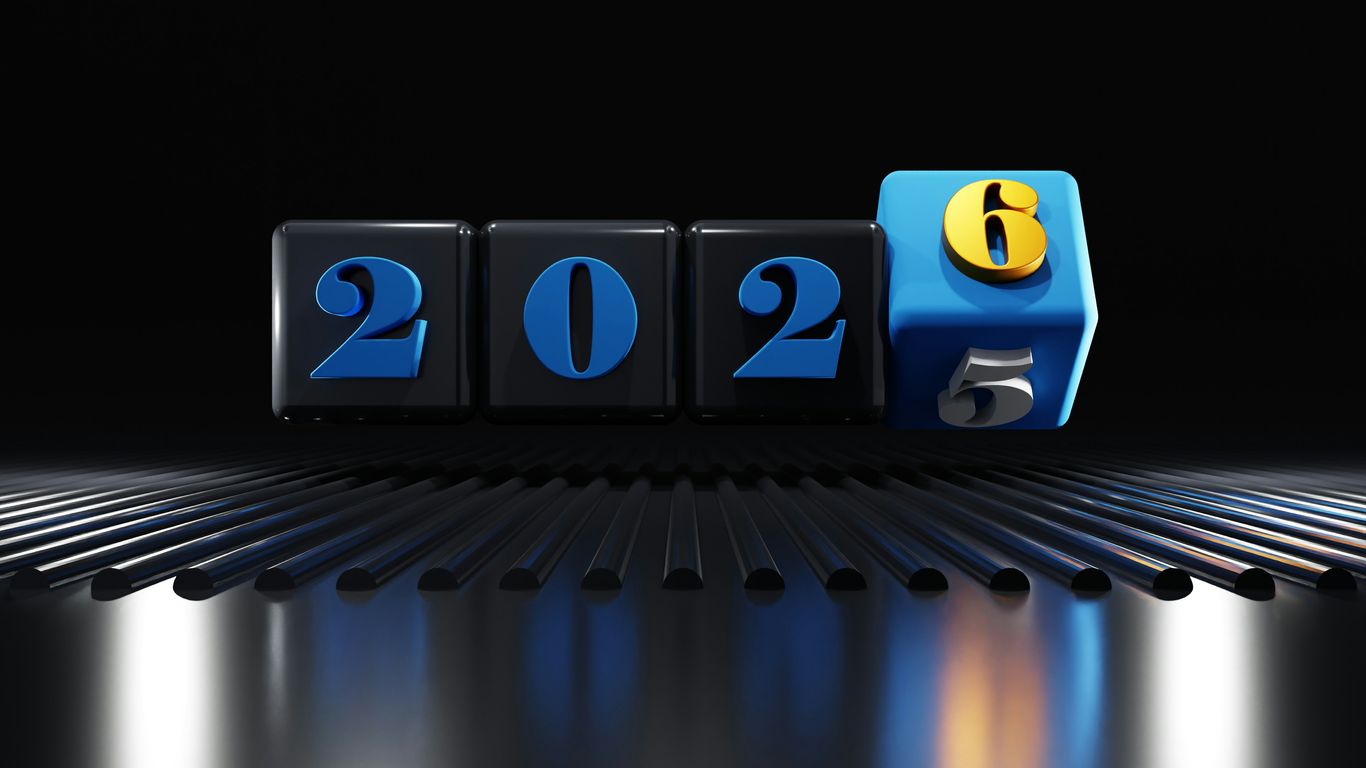 The year 2026 is displayed on blocks