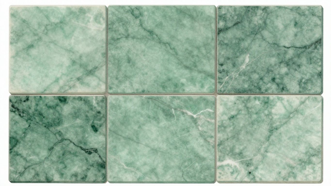 Ming green marble tiles sketch