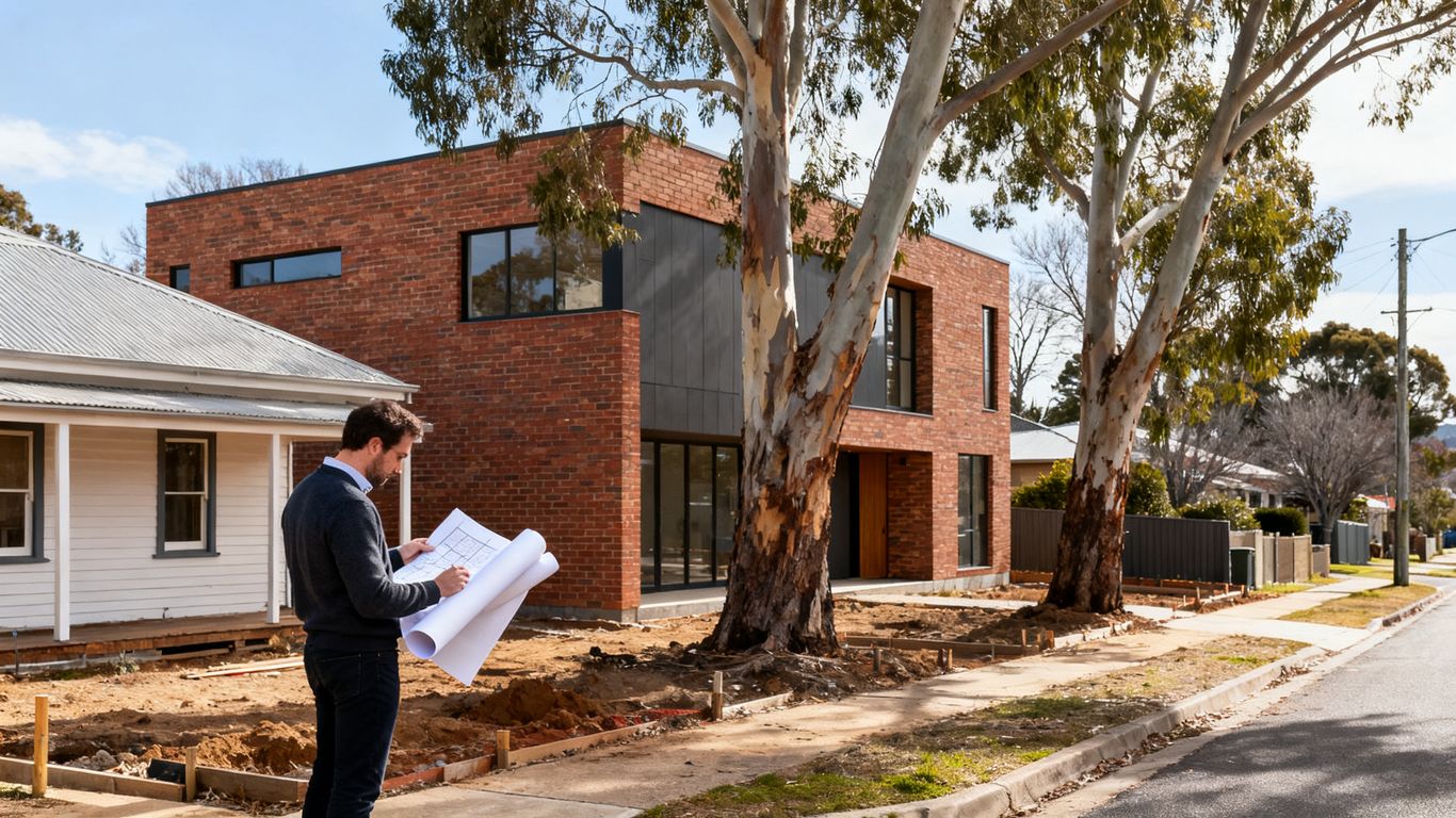 Canberra home site with planning documents