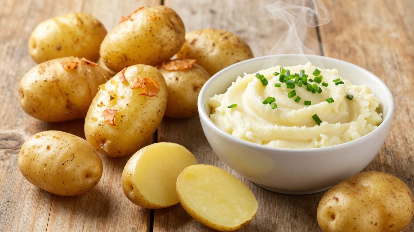 Alouette aardappelen in oven en stamppot