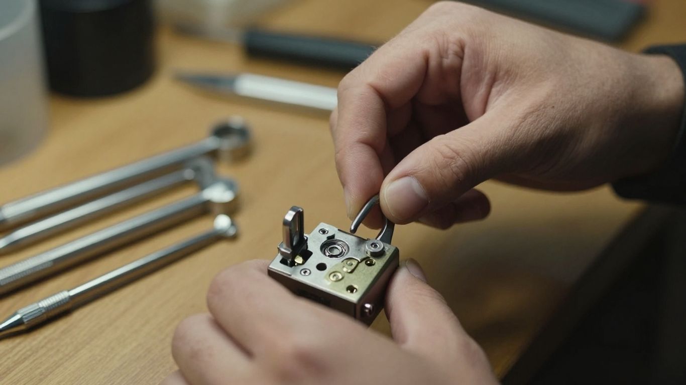 Understanding Locksmith Cost: What to Expect in 2026 Locksmith working on a lock mechanism