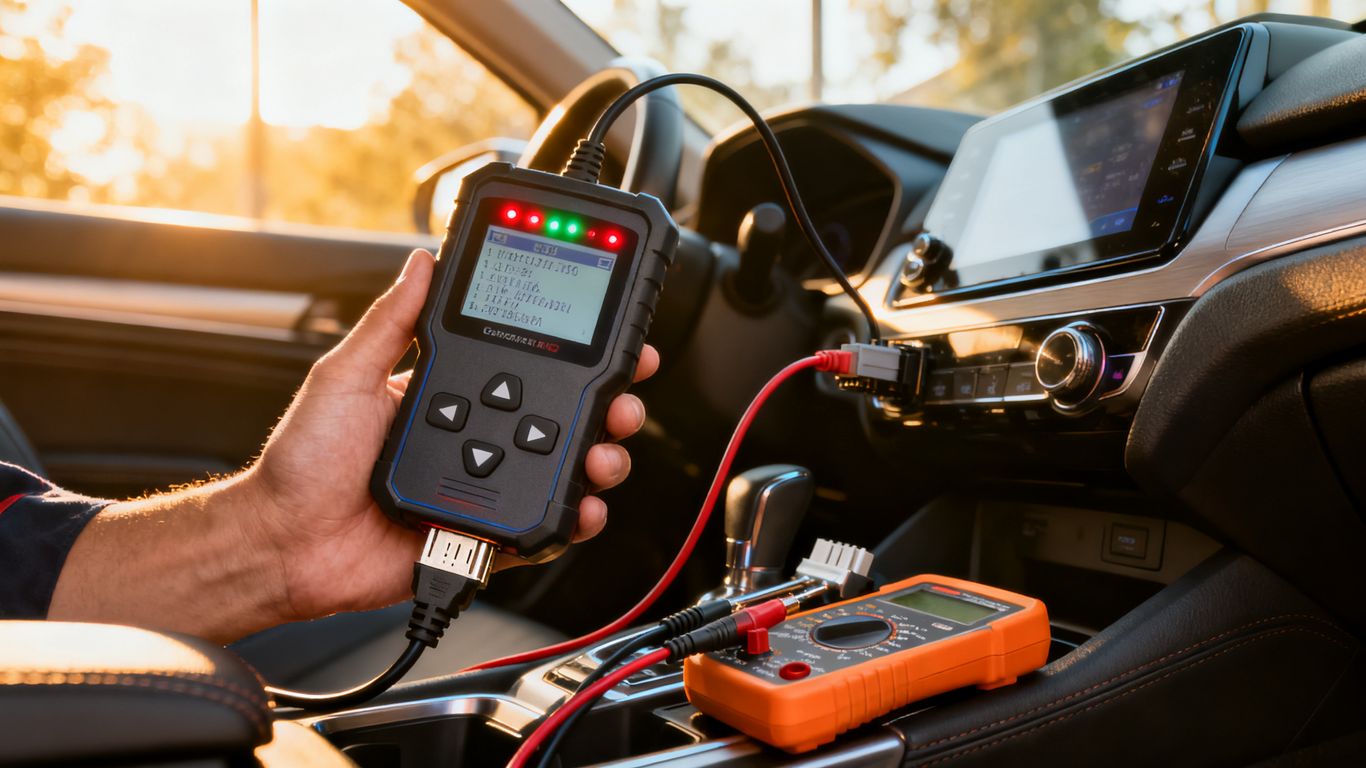 Locksmith programming a car key