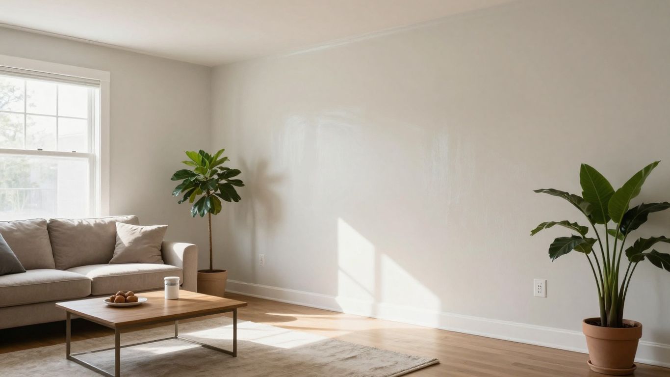 Freshly painted Orlando living room with vibrant walls.