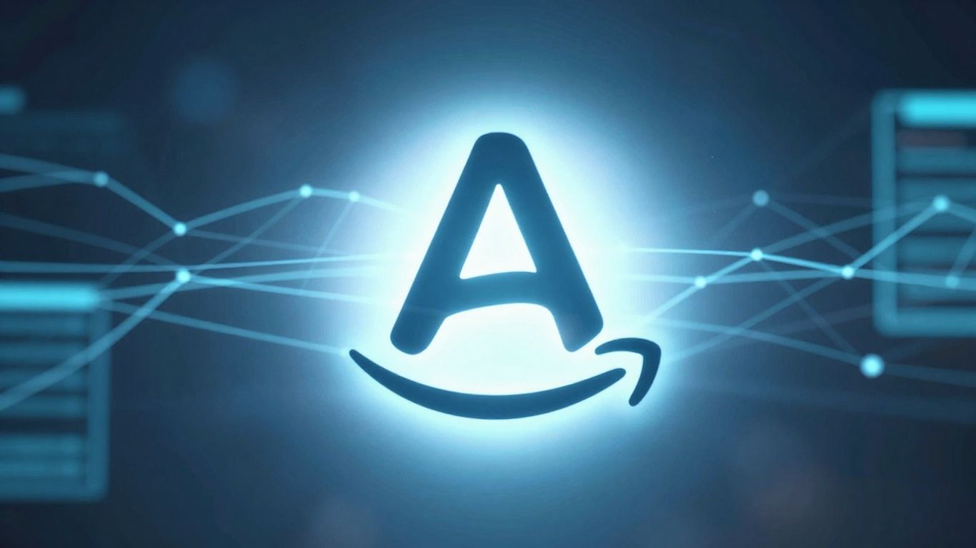 Amazon logo with AI elements