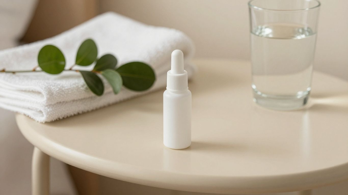 Natural personal lubricant beside soft towels