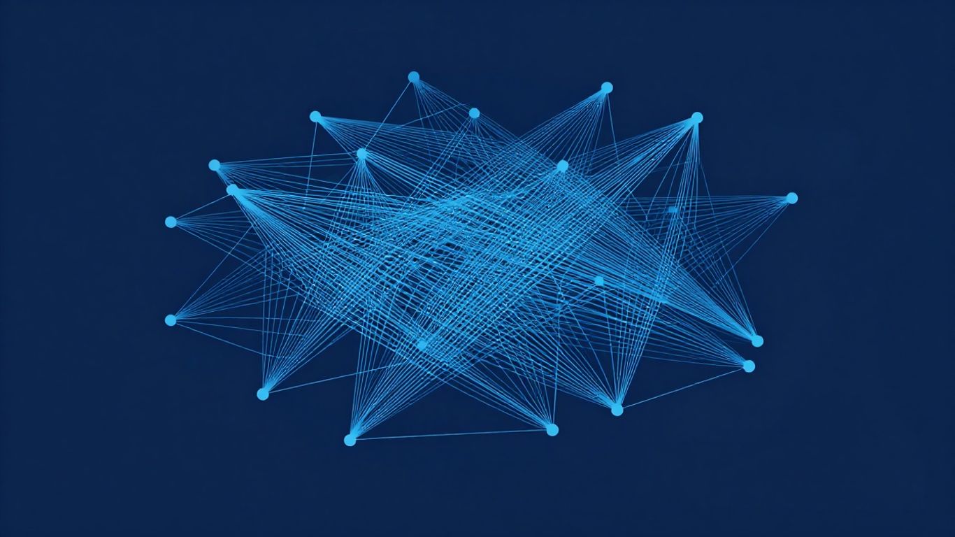Technical illustration of network simplification and structure.