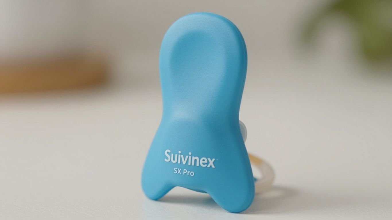 Chupete fisiológico Suavinex SX Pro en color azul.