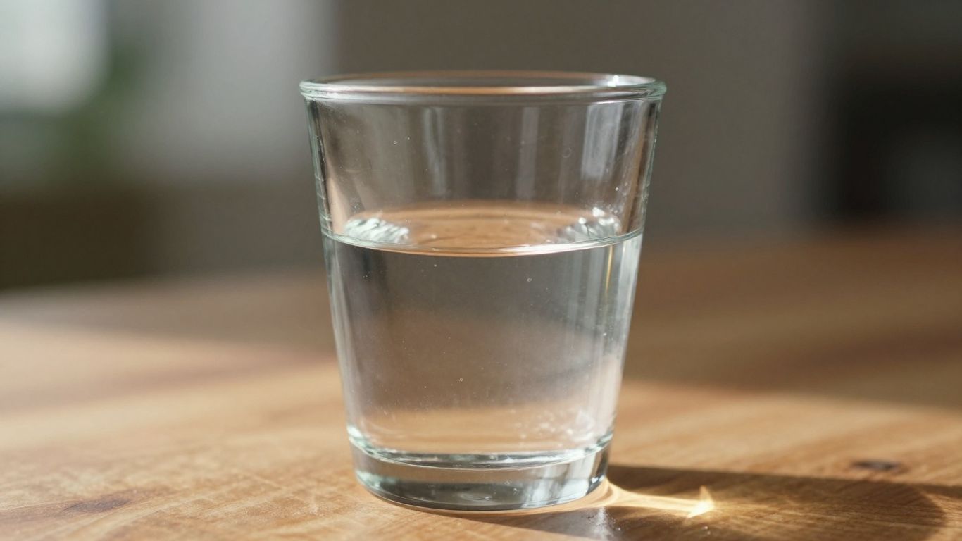 Glass of water with sunlight