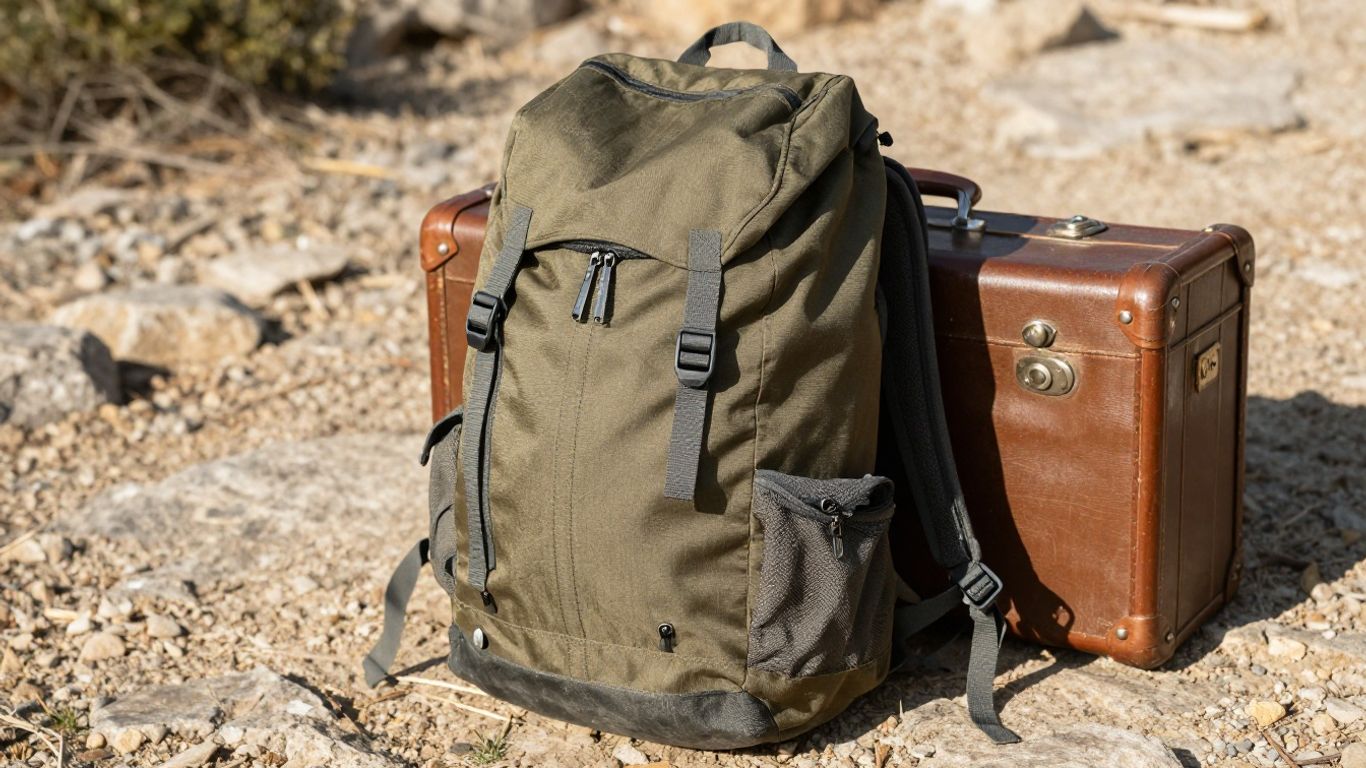 Durable travel backpack ready for global adventures.