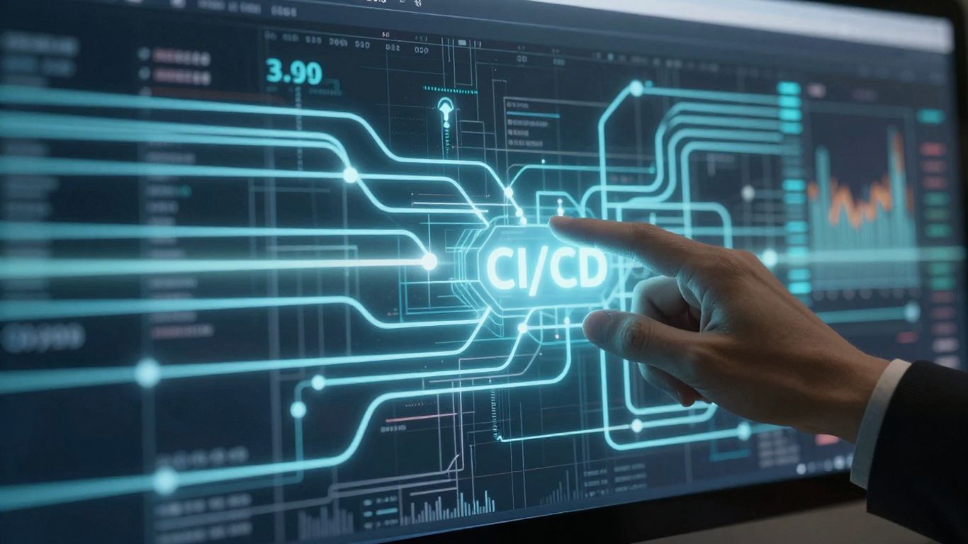 CI/CD monitoring tools detecting failures in a digital pipeline.