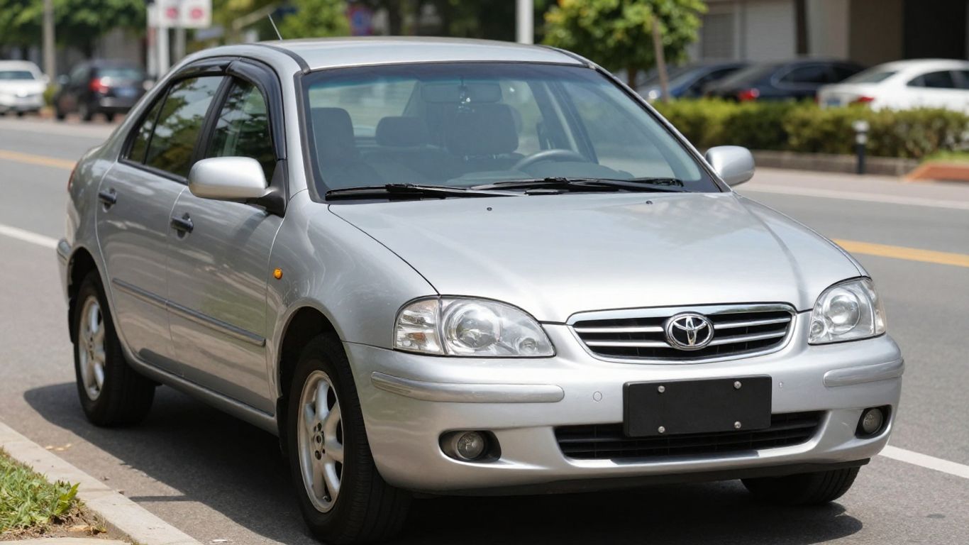 Silberner Toyota Yaris von vorne
