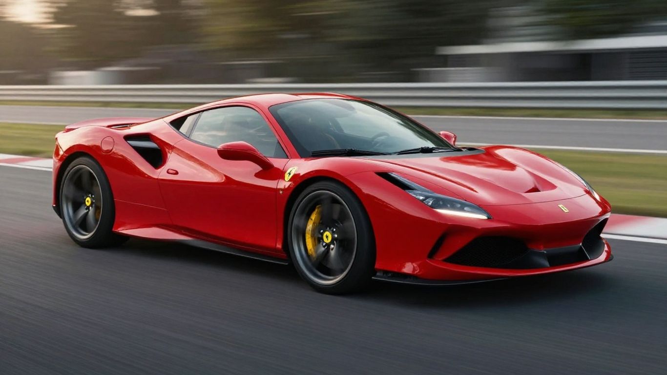 Ferrari F8 Tributo supercar in red