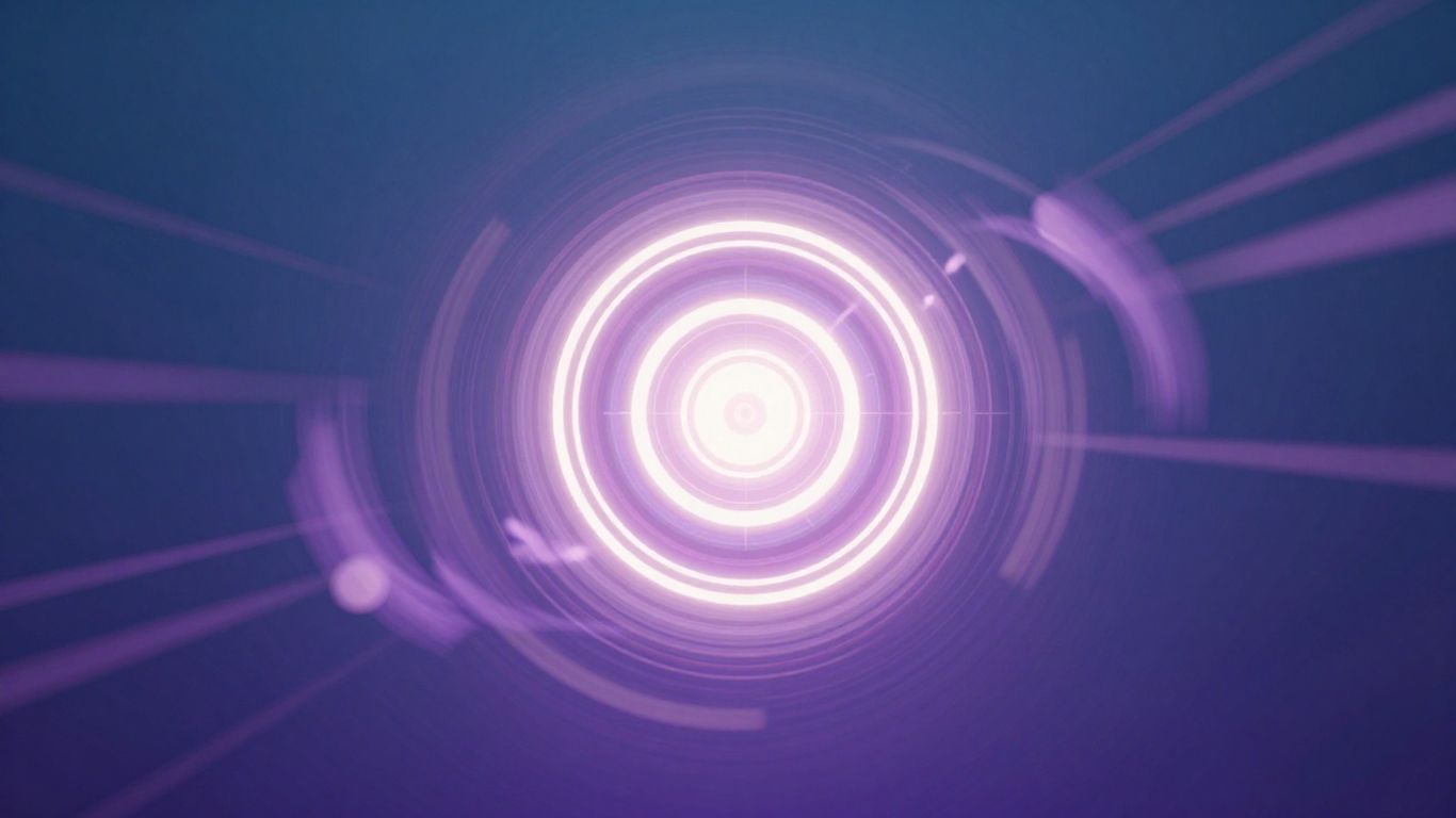 Marketing success target with energetic lines