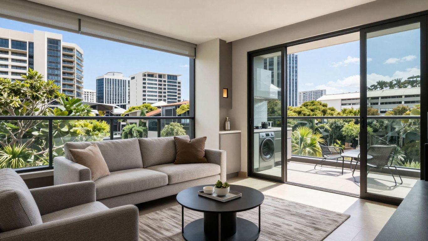 Adina Apartment Hotel Brisbane with city views.