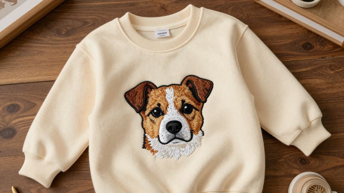 Custom embroidered pet face sweatshirt