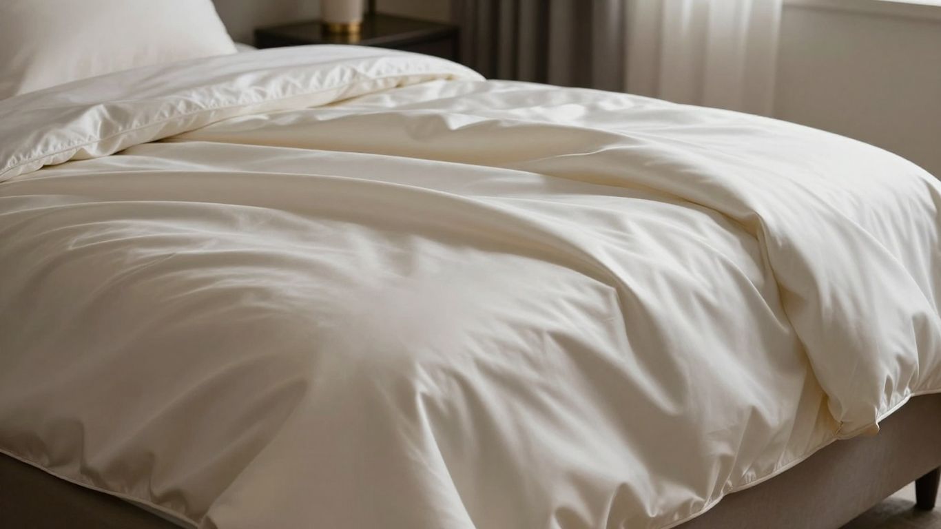 Queen sateen fitted sheet on a bed