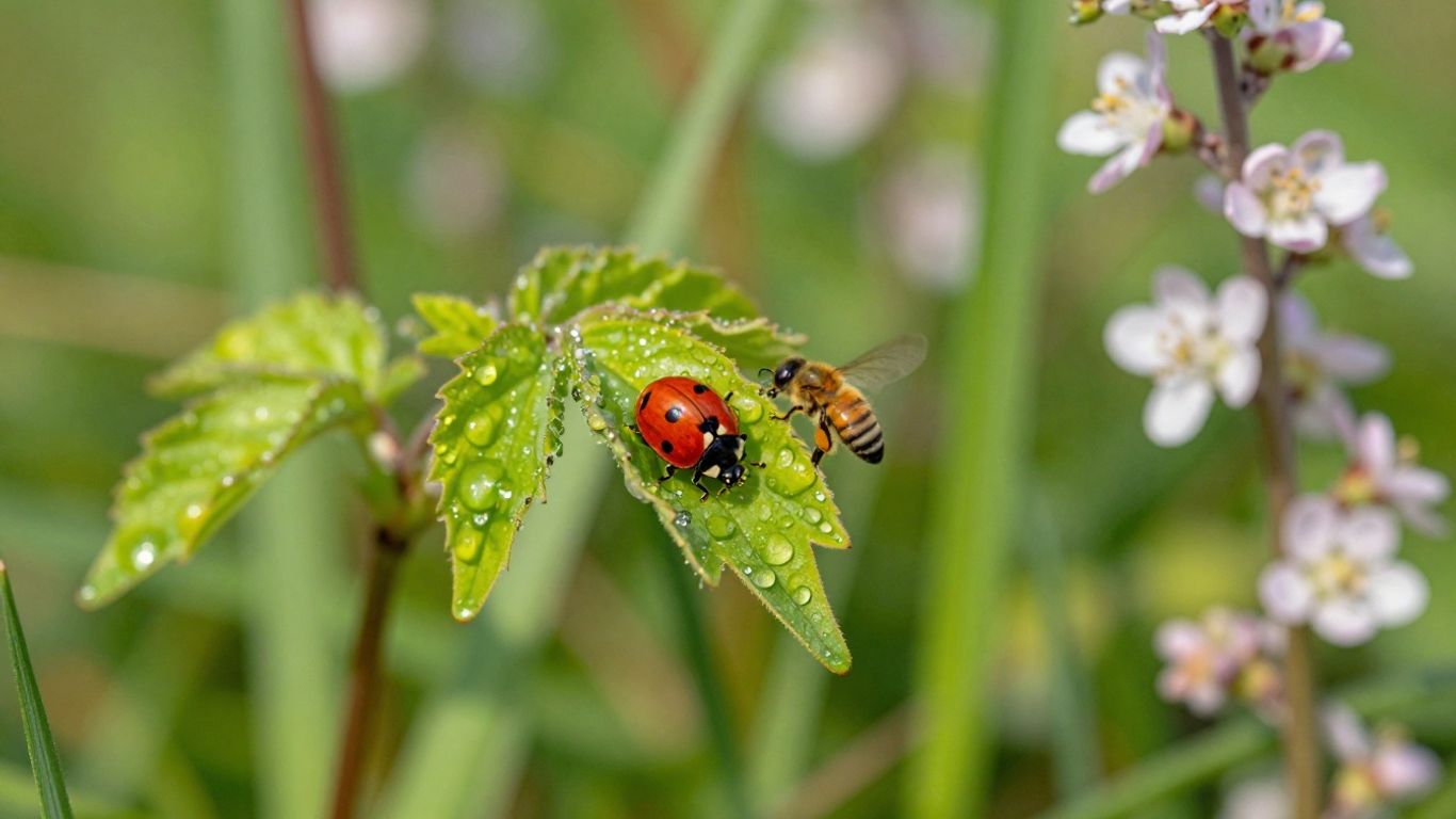 Nützlinge im blühenden Frühlingsgarten