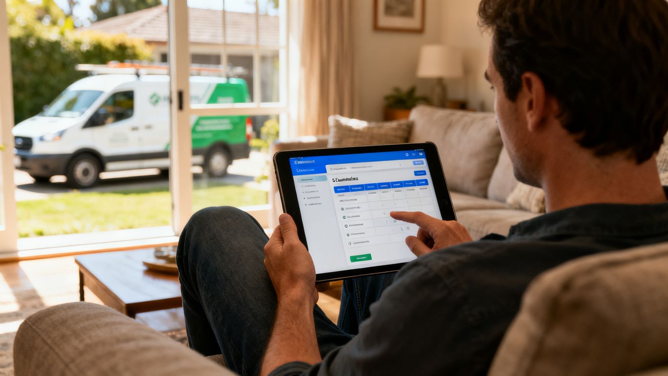 Customer using digital scheduling