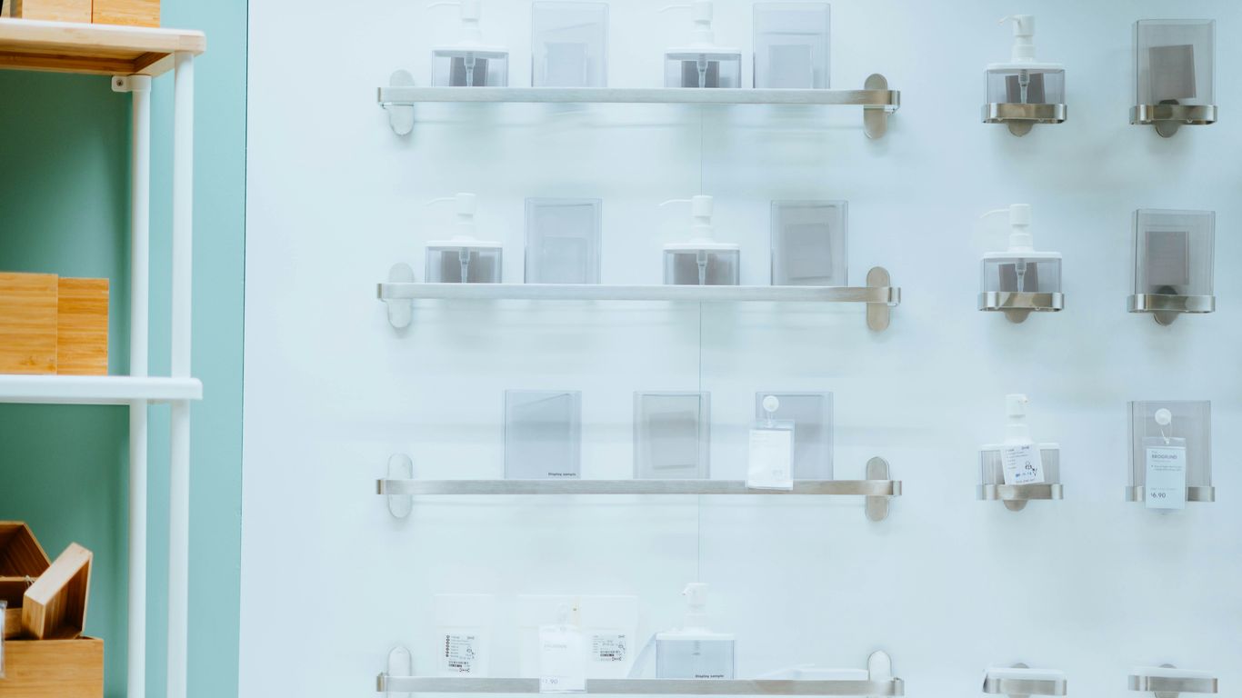 white steel towel racks
