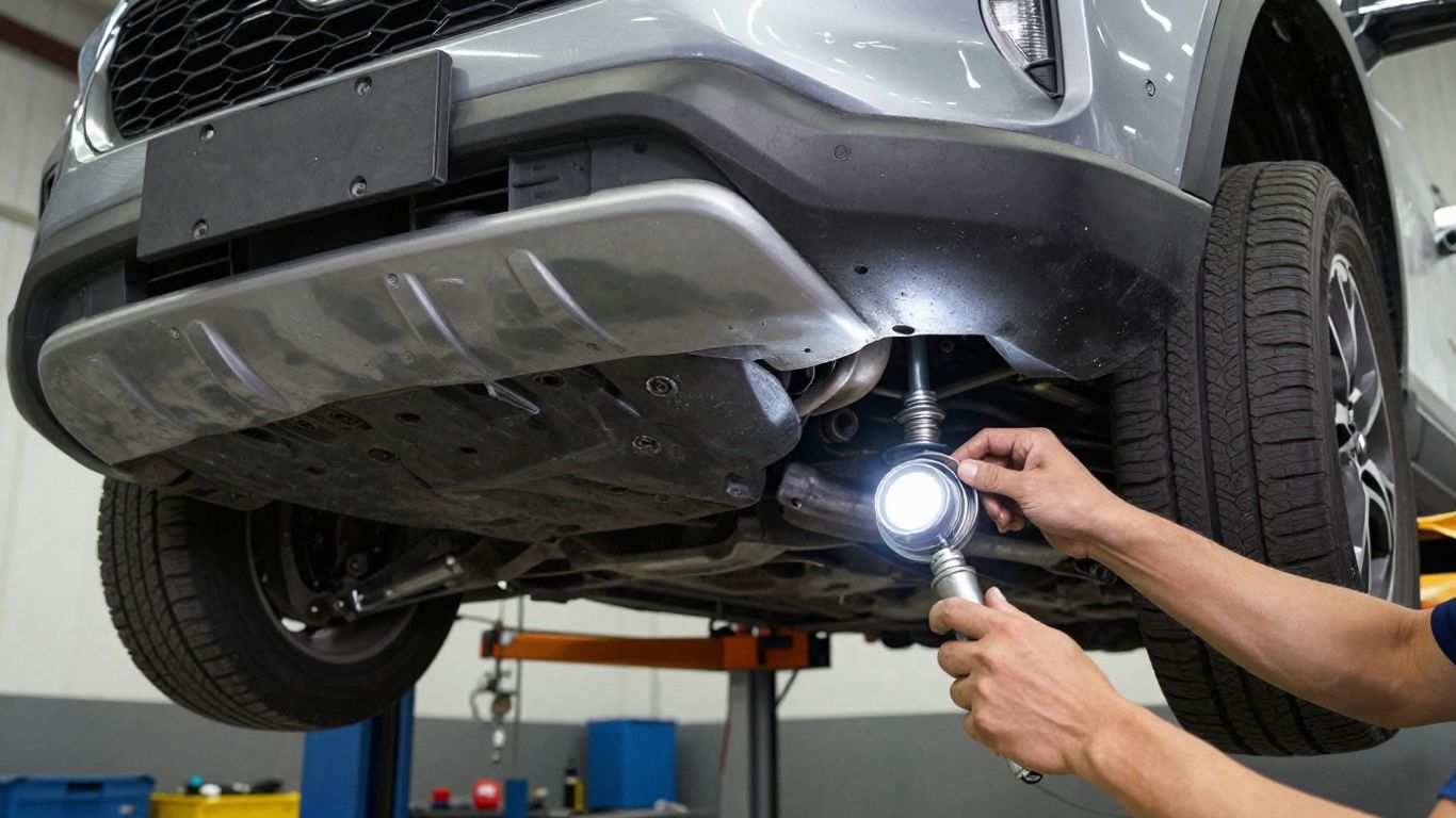 Front suspension control arm inspection