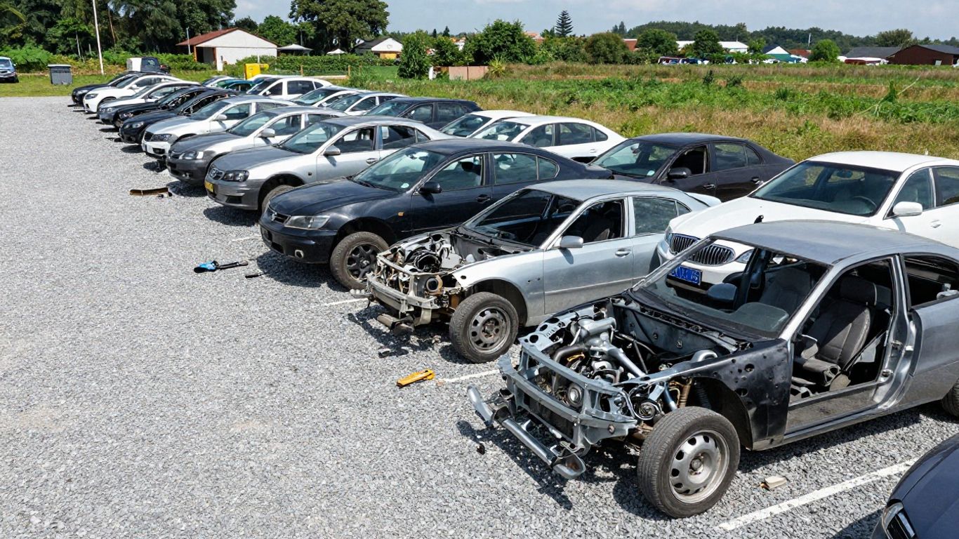 A professional workshop entrance for vehicle storage