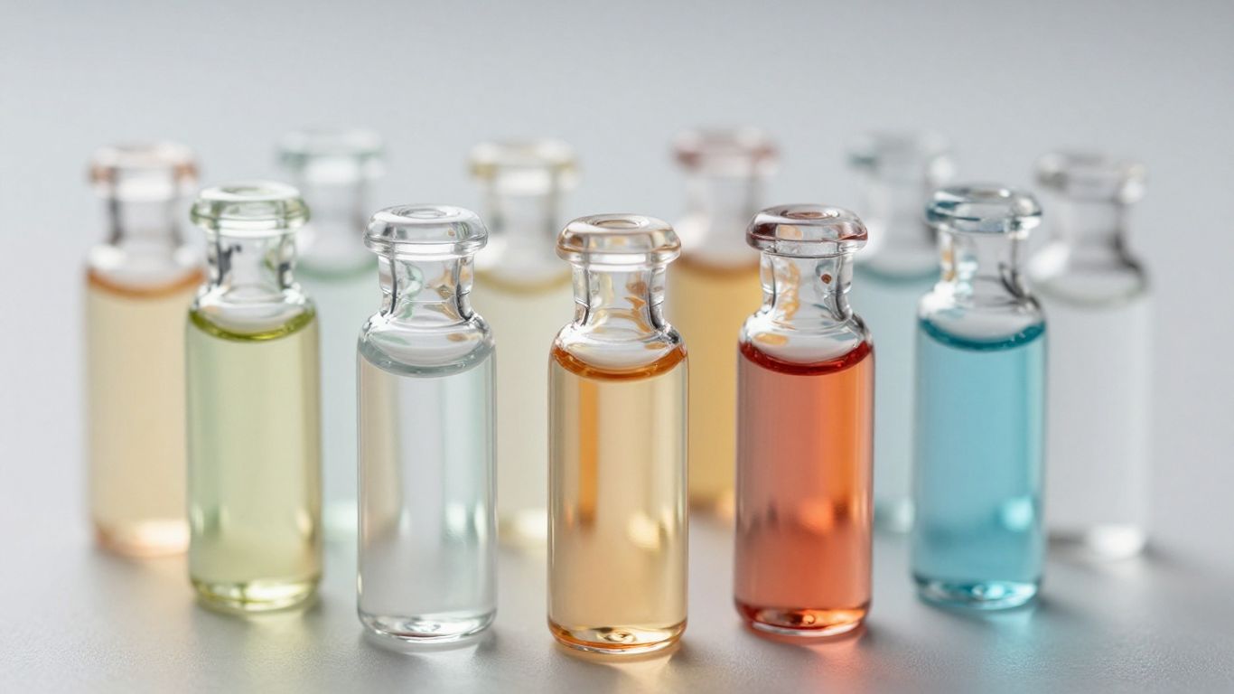 Bottles of liquid SARMs on a clean surface.