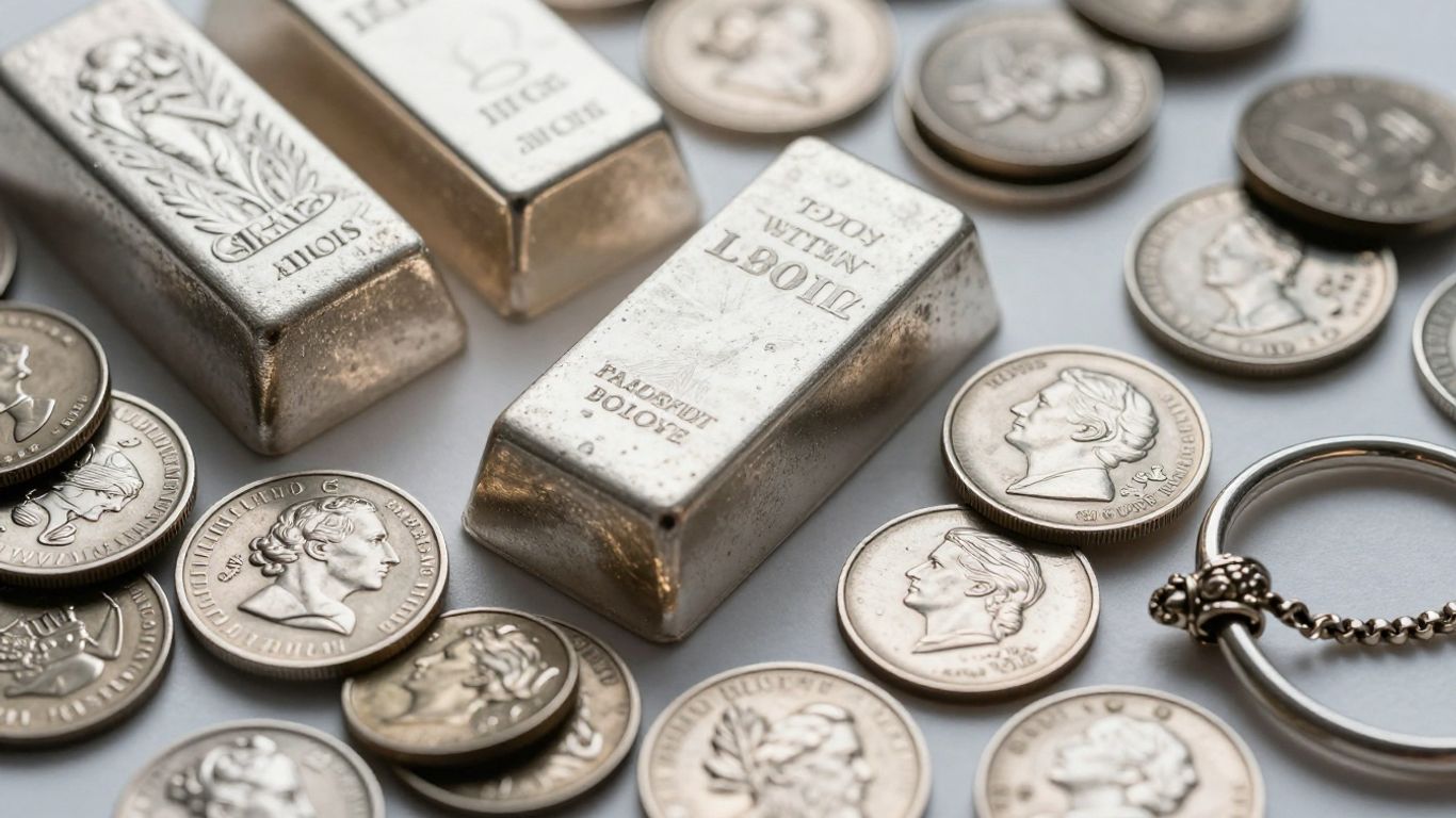 أشكال مختلفة من الفضة، المعدن الثمين